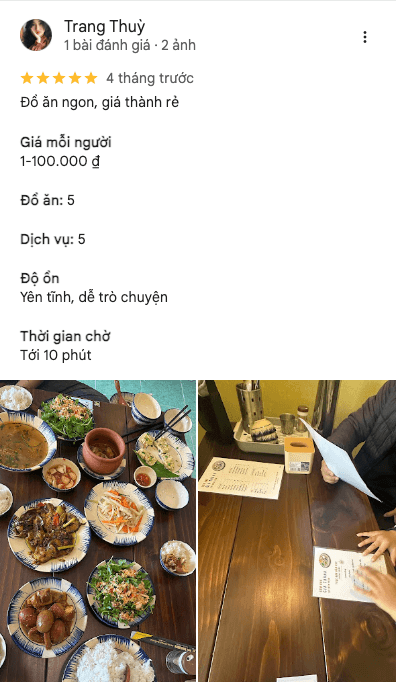 Đánh giá từ Trang Thục